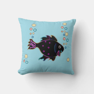 Pescado de Neón Cubierto 2 Almohada lateral