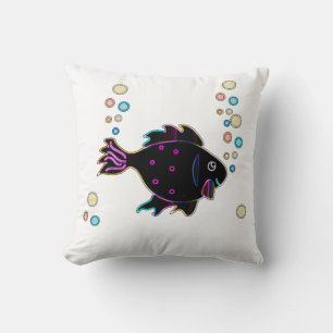 Pescado de Neón Cubierto 2 Almohada lateral