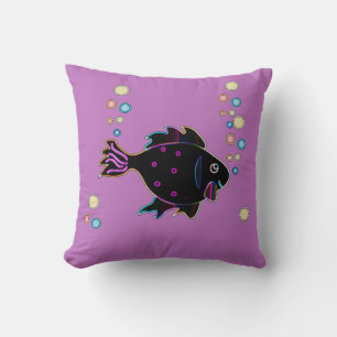 Pescado de Neón Cubierto 2 Almohada lateral
