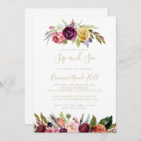 Pescado de oro Boho Tropical Sip y ver invitación