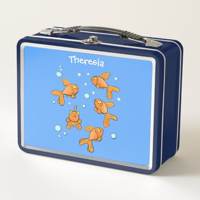 Pescado de oro naranja lindo en el ilustracion per (Anverso)