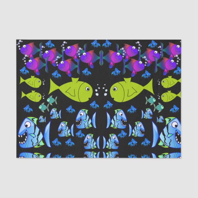 Pescado de papel de tejido decorativo (Anverso)