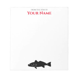 Pescado de tambor rojo - Bloc de notas personaliza