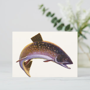 Pescado de trucha de rollo vintage, pescador de pe