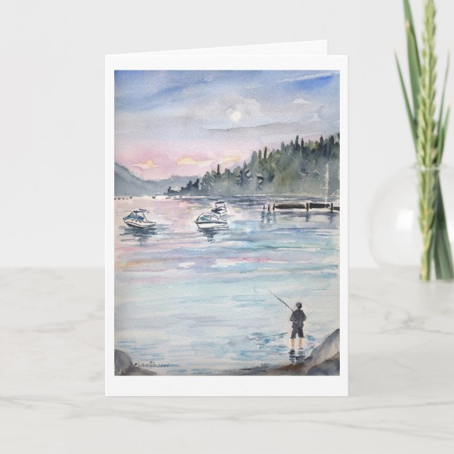 ¡Pescado desaparecido! Tarjeta del Día del Padre F (Anverso)