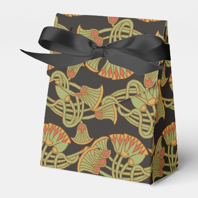 Pescado egipcio, cocodrilo en caja roja de favores (Front Side)