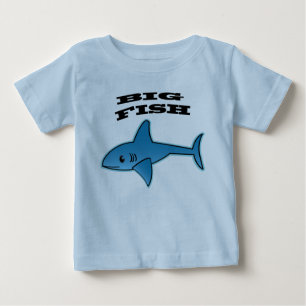 Pescado grande - Camiseta de Jersey fina para bebé