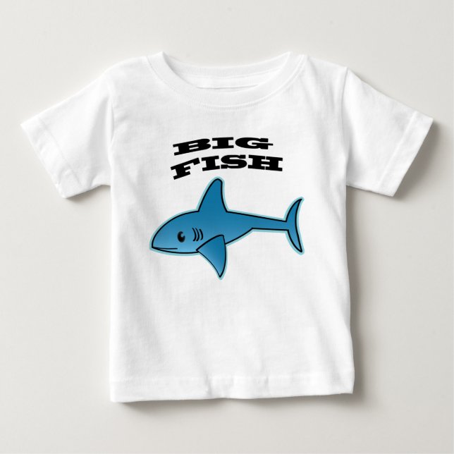 Pescado grande - Camiseta de Jersey fina para bebé (Anverso)