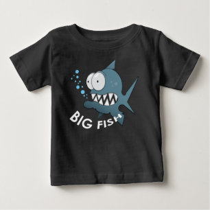 Pescado grande - Camiseta de Jersey fina para bebé