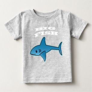 Pescado grande - Camiseta de Jersey fina para bebé