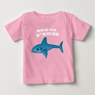 Pescado grande - Camiseta de Jersey fina para bebé