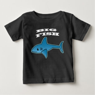 Pescado grande - Camiseta de Jersey fina para bebé