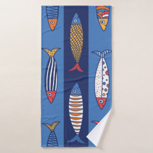 Pescado lindo. Niños de fondo. Patrón transparente