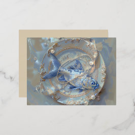 Pescado - Postales de Relieve metalizado