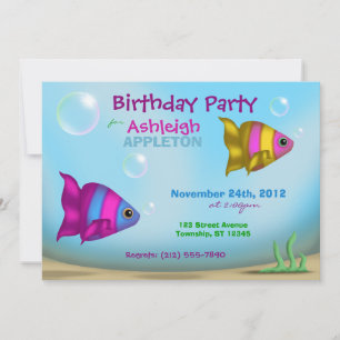 Pescado subacuático - Invitaciones a fiestas de cu