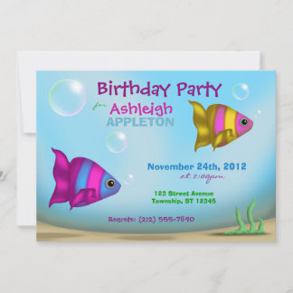 Pescado subacuático - Invitaciones a fiestas de cu