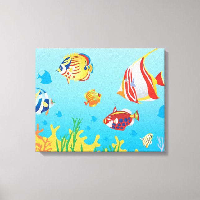 Pescado tropical Acuario 3 Arte de panel (Anverso)