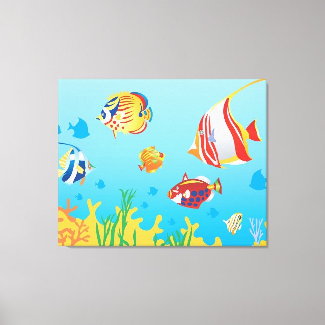 Pescado tropical Acuario 3 Arte de panel (Anverso)