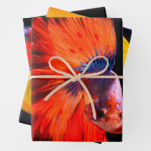 Pescado tropical Papel de envolver de tres hojas