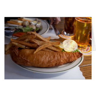 Pescado Y Chips Con Una Pinta De sidra