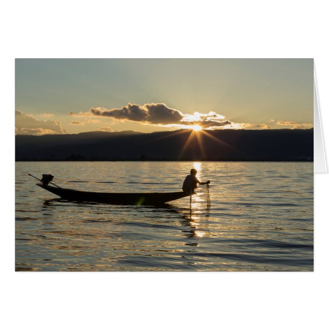 Pescador al atardecer (Anverso (Horizontal))