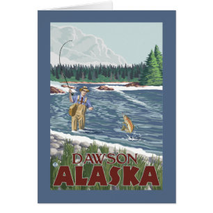 Pescador de la mosca - Dawson, Alaska