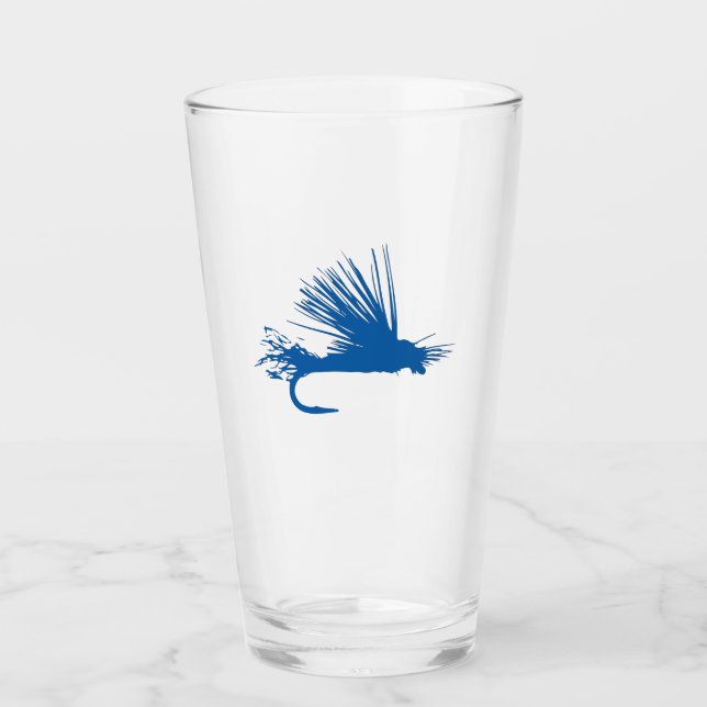Pescador de la pesca con mosca azul (Anverso)