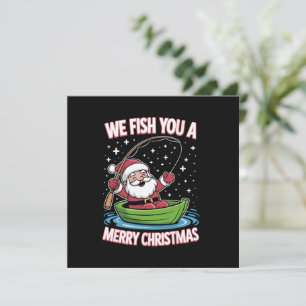 Pescador de Navidad Pesca Divertido Genial Santa C