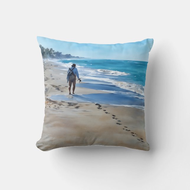 Pescador en Almohada de Playa de Tortugas (Anverso)
