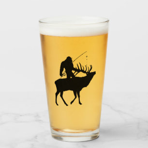 Pescador Sasquatch Riding Elk Beer Glass Tumblr