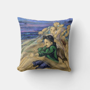 Pescadores Cojín decorativo Pesca Pintura moderna