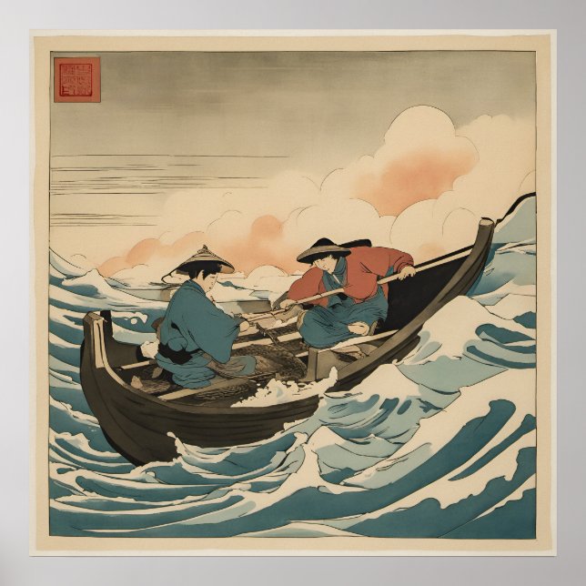 Pescadores - Impresión artística (Frente)
