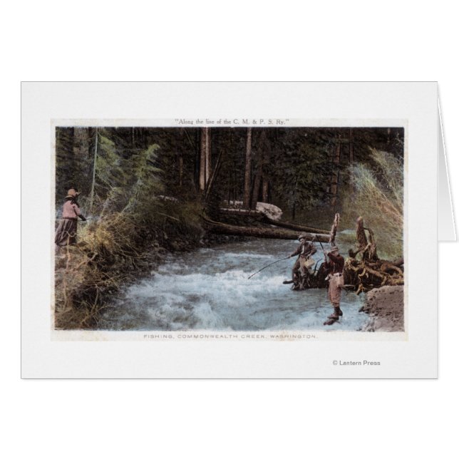 Pescadores pescando en el Commonwealth Creek (Anverso (Horizontal))