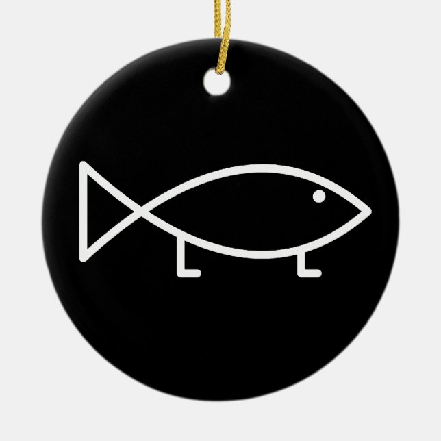 Pescados con las piernas - ornamento de Jesús (Frente)