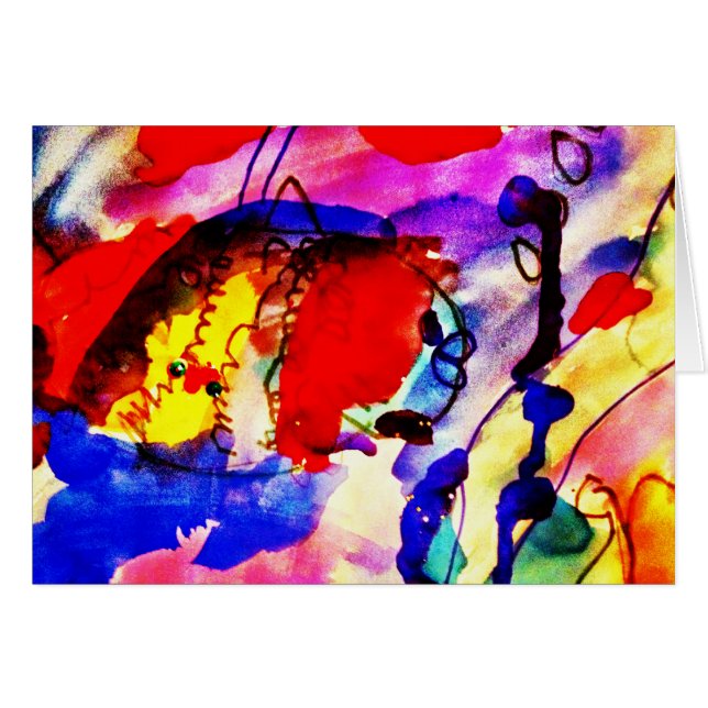 Pescados de arco iris del arte abstracto de los (Anverso (Horizontal))