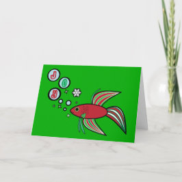 Pescados de Betta en las burbujas del navidad de