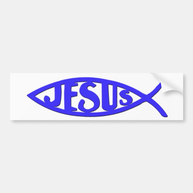 Pescados de Jesús (azul de la pegatina para el (Frente)