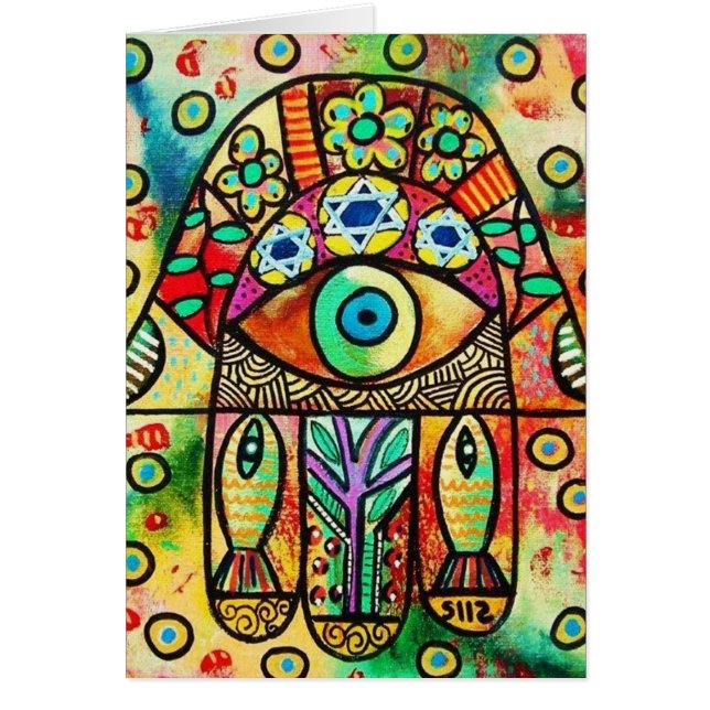 Pescados de mar muertos Hamsa (Frente)