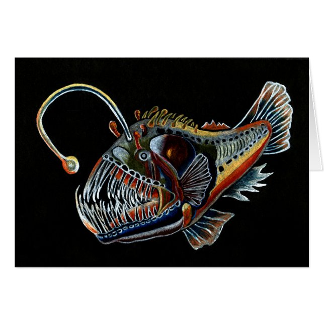 Pescados de pescador del mar profundo toda la (Anverso (Horizontal))