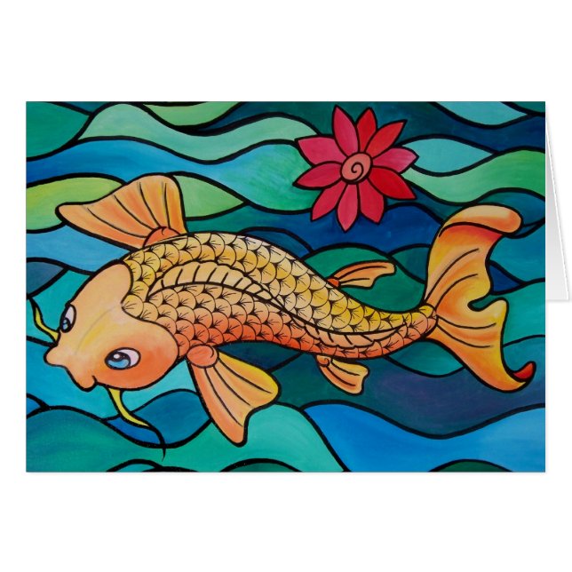 Pescados del oro/charca de Koi (Anverso (Horizontal))