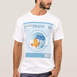 pescados en camiseta de la lavadora