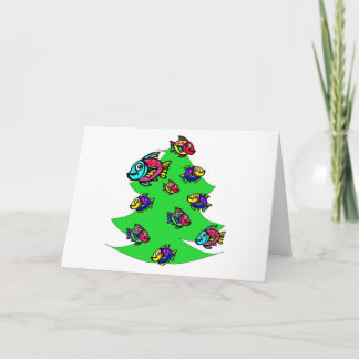 pescados en el árbol de navidad