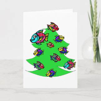 pescados en el árbol de navidad