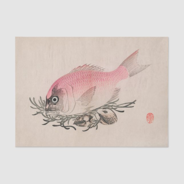 PESCADOS JAPONESES EN papel seda ROSADO (Anverso)