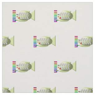 Pescados lindos de la radiografía con la tela del