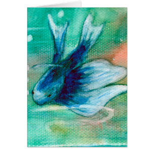 Pescados manchados de tinta azules de Betta