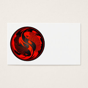 Pescados rojos y negros de Yin Yang Koi