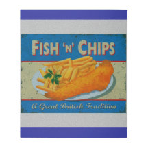 Pescados y chile ingleses de arte mural metalizado