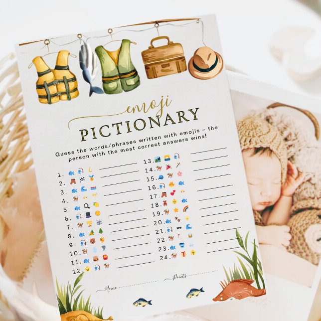 Pescando al bebé Emoji Baby Shower Juego de imágen (Subido por el creador)