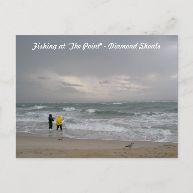 Pescando en la tarjeta postal de Diamond Shoes (Anverso)
